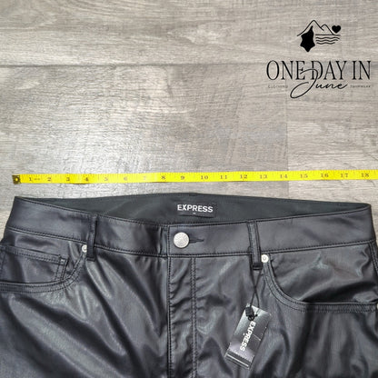Express Faux Leather Ankle High Rise Pants Size 14