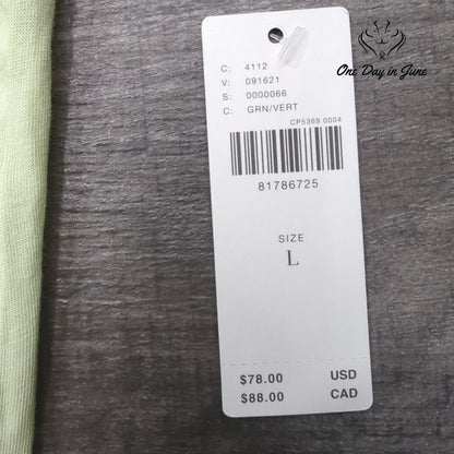 Anthropologie Maeve Short Sleeve Top Green V Neck Oversized NWT $78 Size L