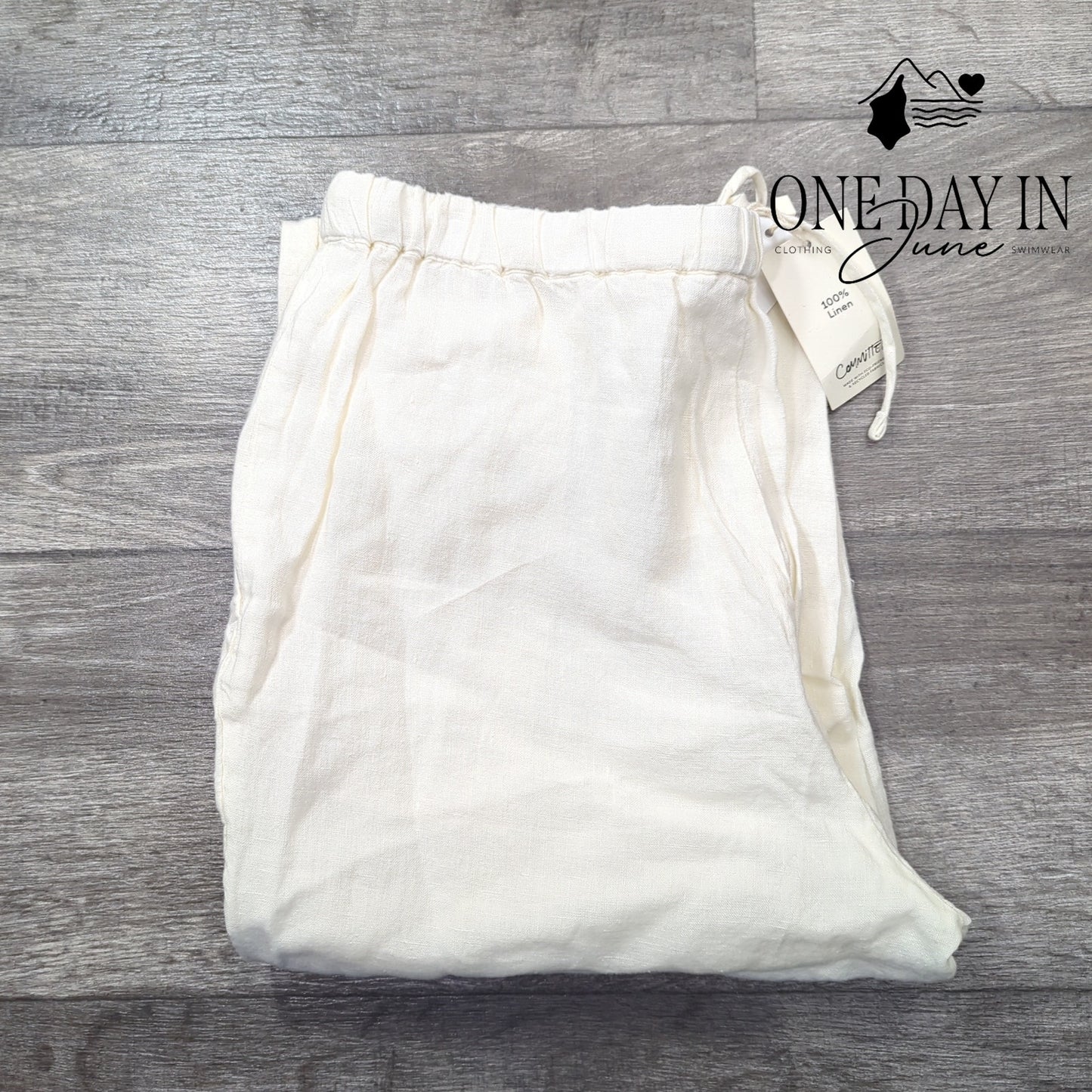 MNG Linen Drawstring Pants Size M