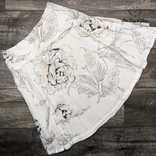 The Limited Sequin Accent Floral A Line Skirt Size 6