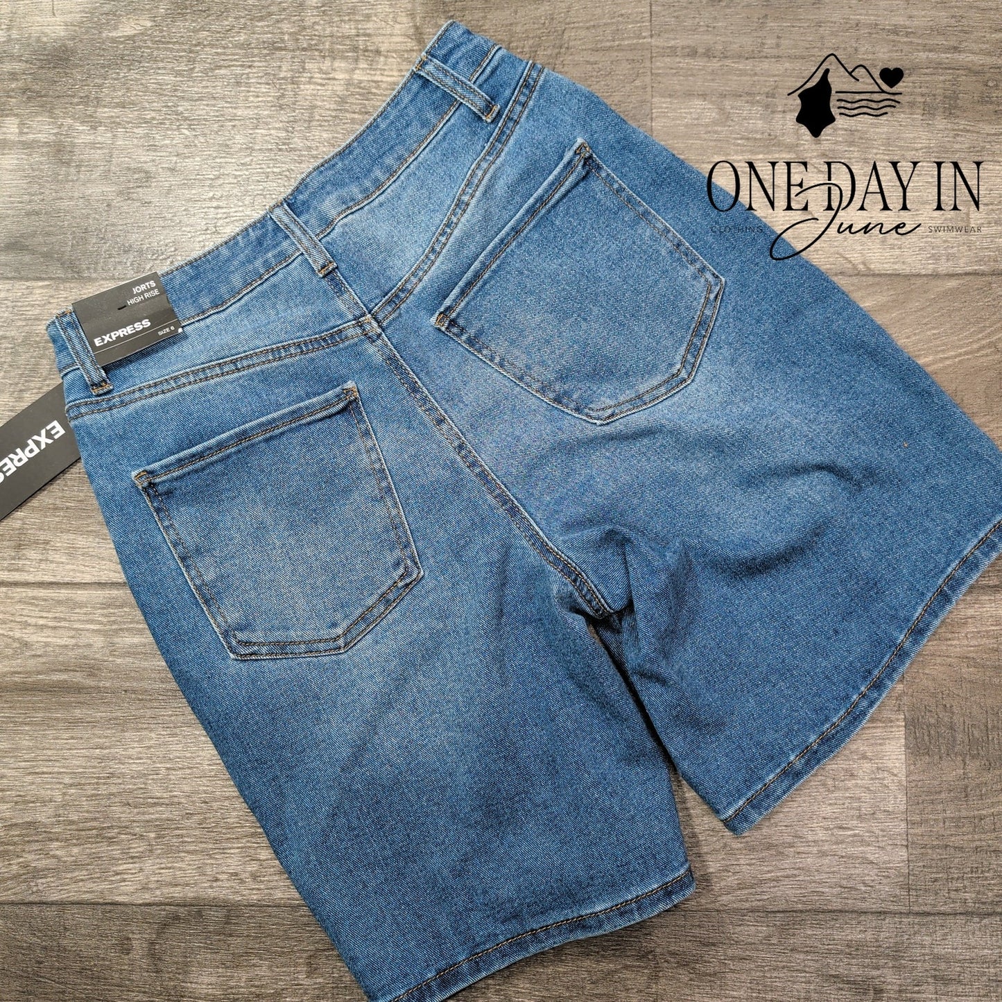 Express High Rise Jean Shorts Size 6