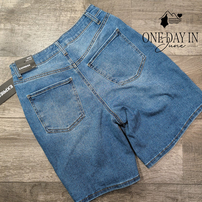 Express High Rise Jean Shorts Size 6