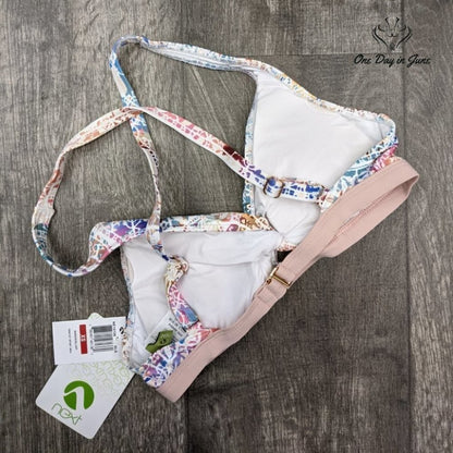 Next by Athena Twist Keyhole Bikini Top Wanderlust Multicolor NWT Size XS