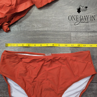 Aidonger Cross Strap Tankini Swimsuit Size M