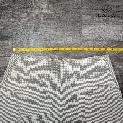 Banana Republic Striped Pocketed Mini Skirt Size 10