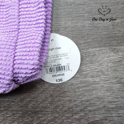 Decree Full Coverage Textured Bikini Bottom Size XXL