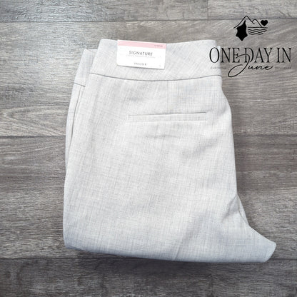 Ann Taylor Petite Signature Straight Trouser Pants Size 12P