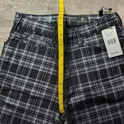 AG Adriano Goldschmied Jodi Crop High Rise Slim Flare Jeans Plaid NWT Size 2