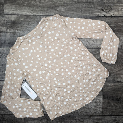 Liz Claiborne Keyhole Long Sleeve Top Size XS
