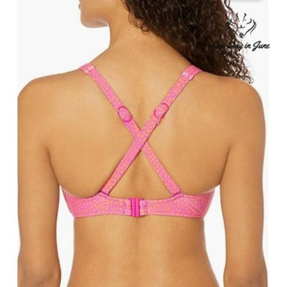 Seafolly Women's F Cup Tie Front Tank Bikini Top Swimsuit Size 4