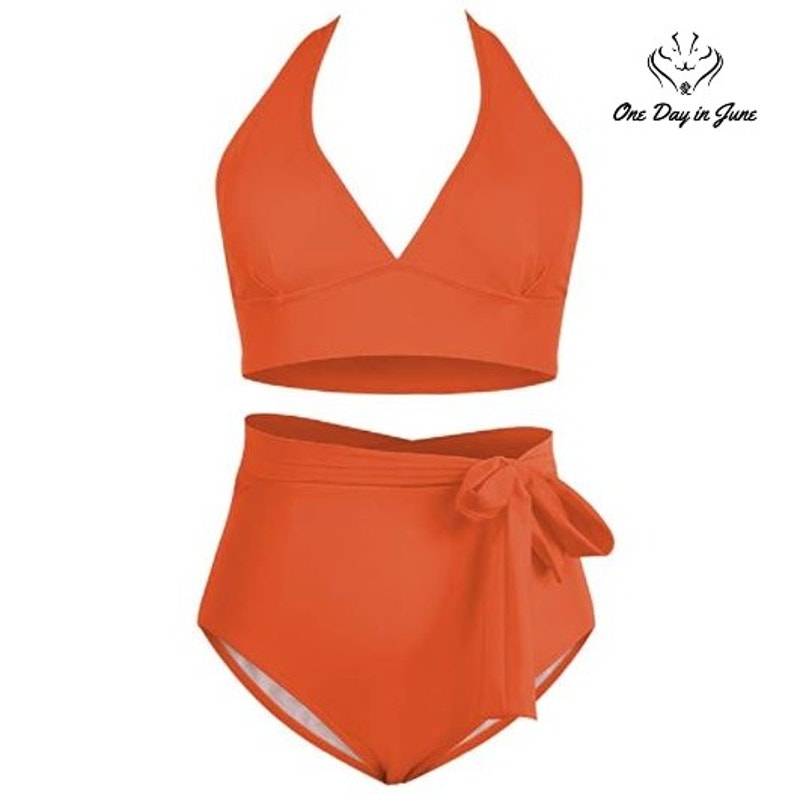 Sovoyontee Plus Size High Waist Tummy Control Bikini Swimsuit Size 3XL