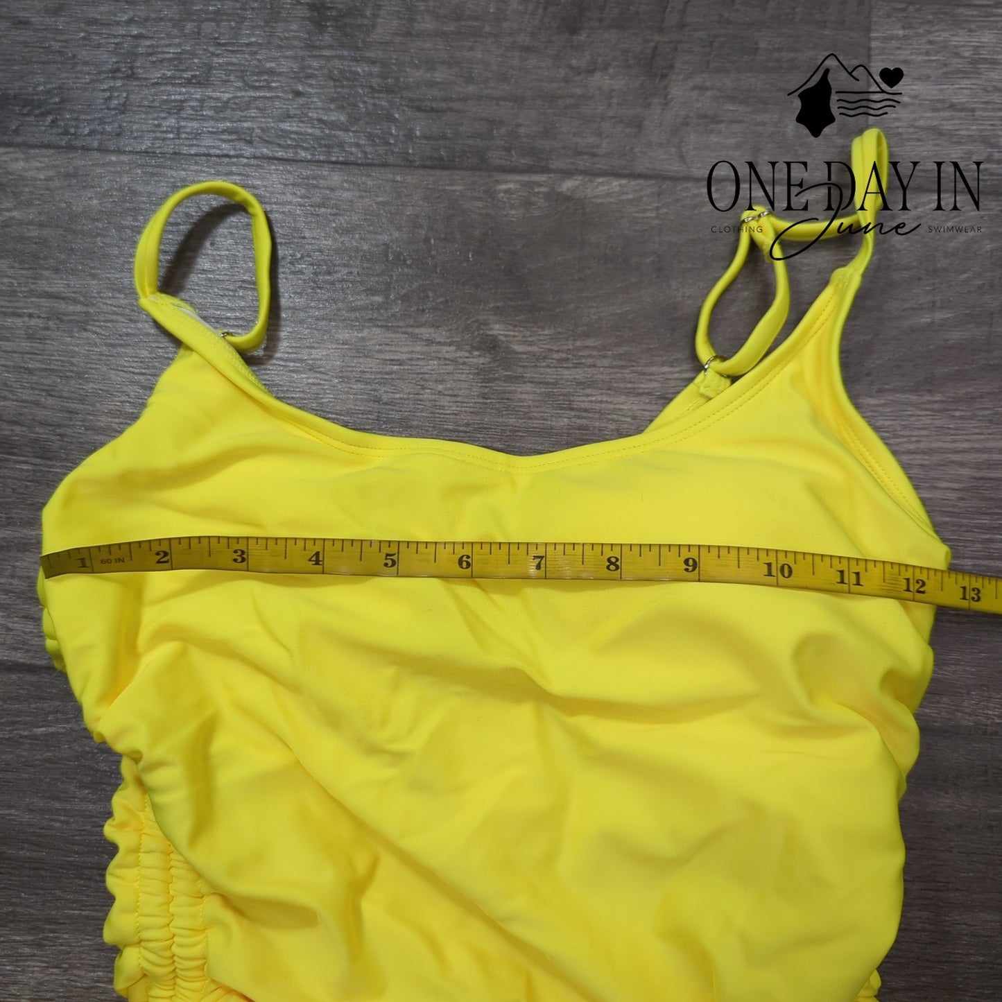 Aleumdr Ruched Tie Side One Piece Swimsuit Size S