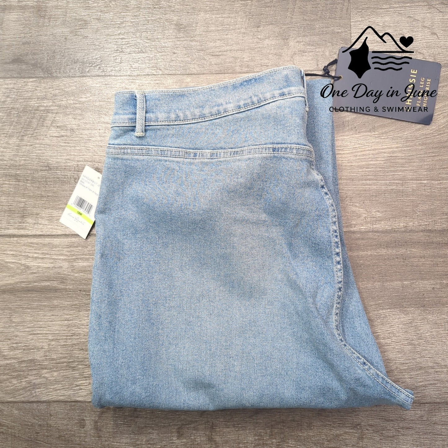 Gloria Vanderbilt Plus Size Chrissie High Rise Flare Leg Jeans Size 18W