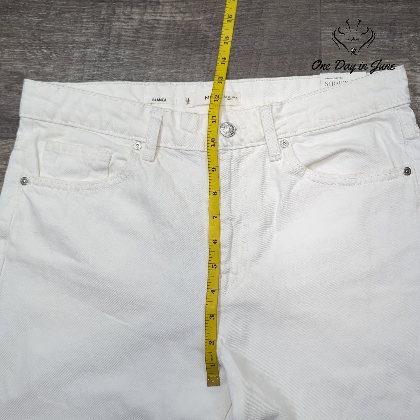 MNG Blanca Cropped Straight Jeans Size 8