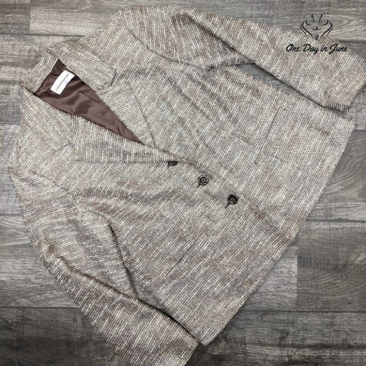Alfred Dunner Textured 3 Button Blazer Jacket Size 12