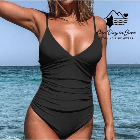 Cupshe V Neck Tummy Control One Piece Swimsuit Size XL