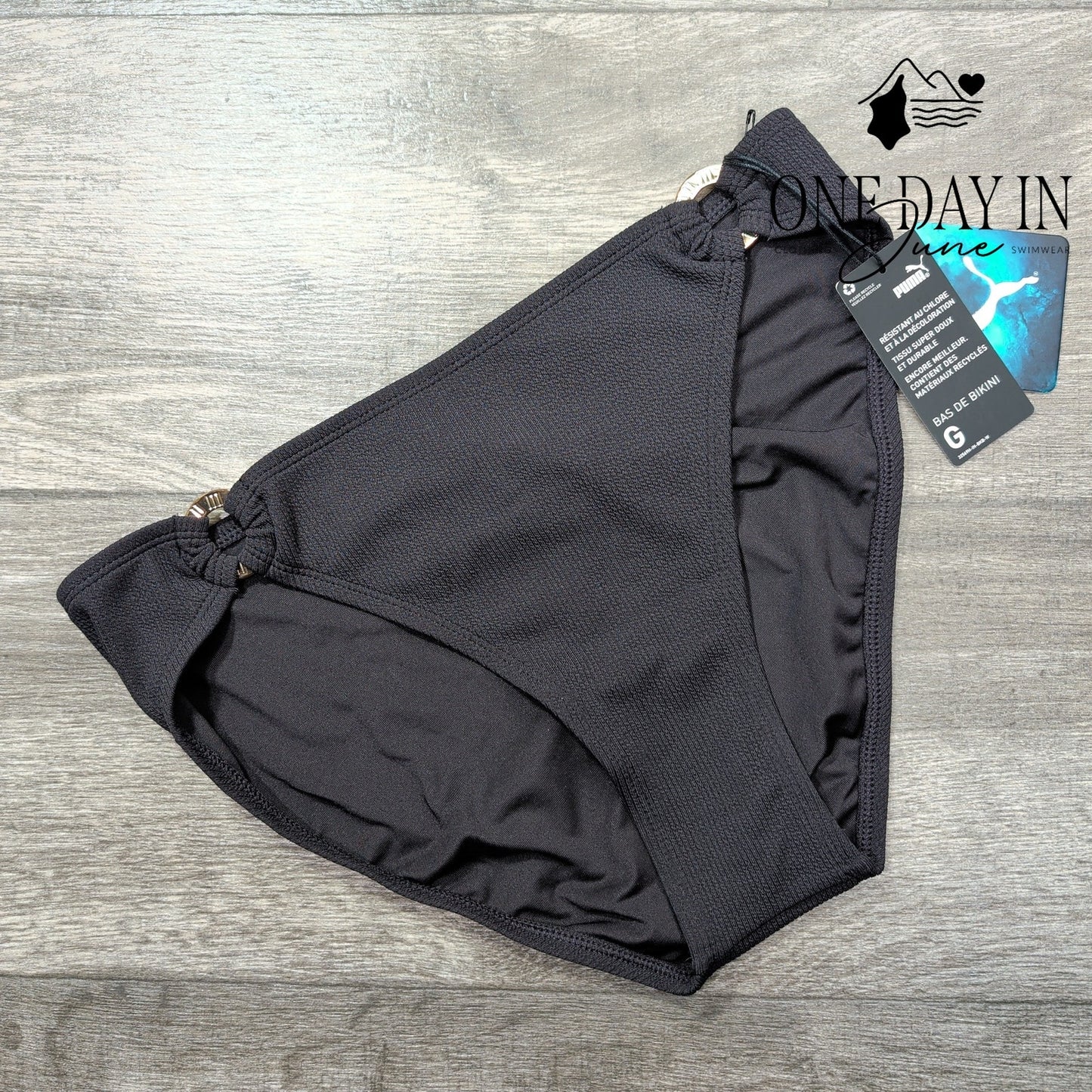 Puma Textured Ring Bikini Bottom Size L