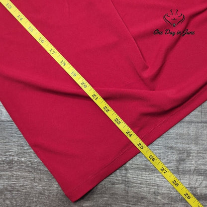 Talbots Twist Front Top Size L Red Long Sleeve Draped Stretch Blouse NWT Size L