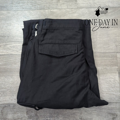 Aritzia TNA Supply Cargo Pants Black Utility Adjustable NWT Size 10