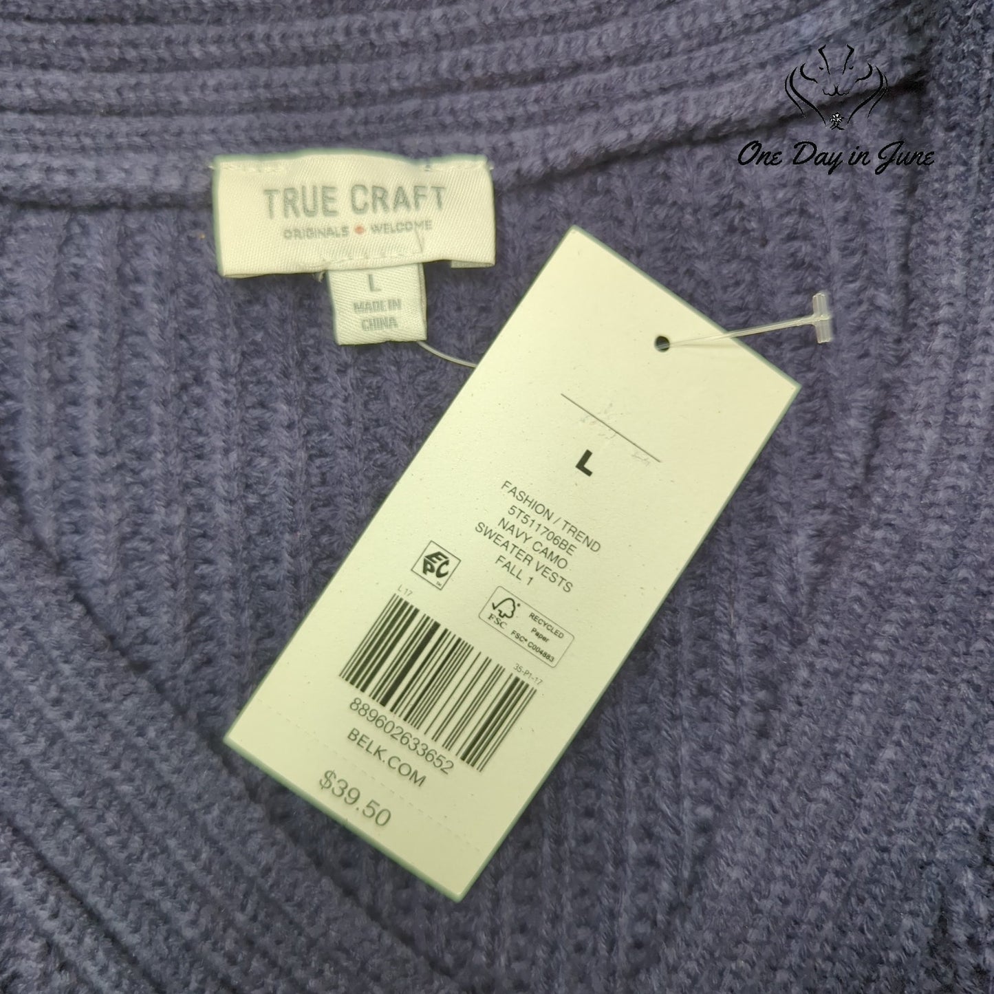 True Craft Sleeveless Crop Knit Sweater Size L
