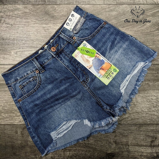 Vintage Reunion Juniors Super High Rise Denim Shorts Size 5