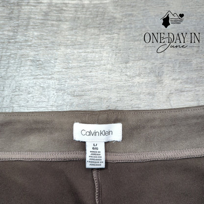 Calvin Klein Faux Suede Pull On Pants Size L