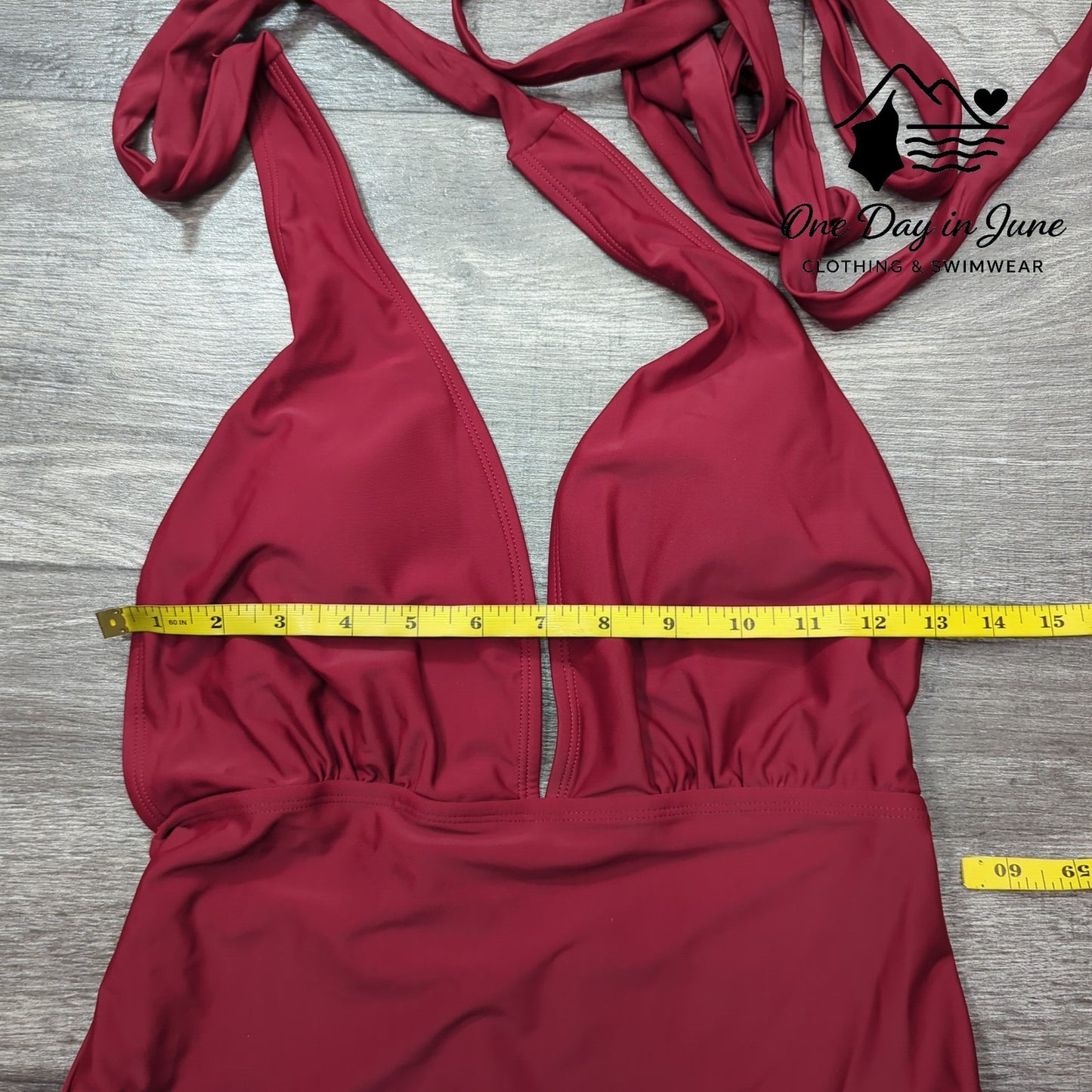 Cupshe Tie Wrap V Neck One Piece Swimsuit Size S