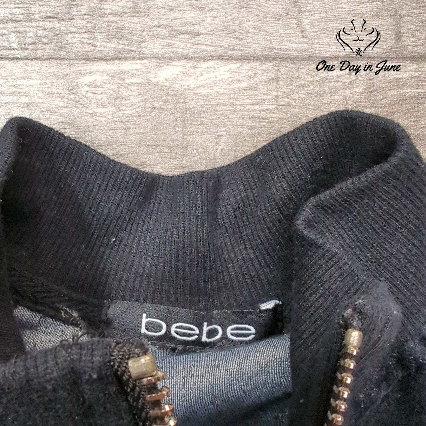 bebe Full Zip Velour Sweatshirt Size XS