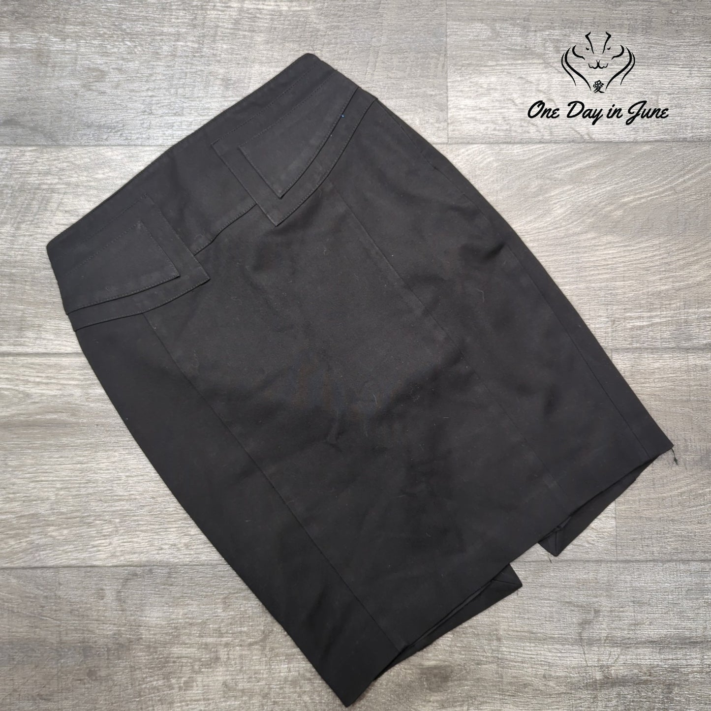 Express Black Pencil Skirt Faux Suede Paneled Career Skirt Size 00
