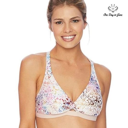 Next by Athena Twist Keyhole Bikini Top Wanderlust Multicolor NWT Size XS
