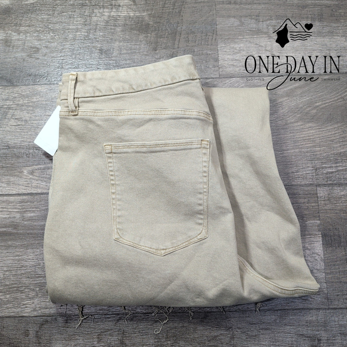 Good American Good Skate Crop Wide Leg Jeans Dune Beige NWT Size 22