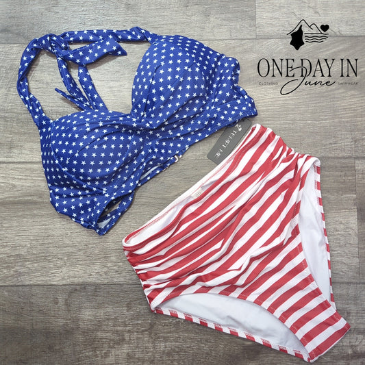 Tempt Me Halter High Waist Bikini Swimsuit Size M