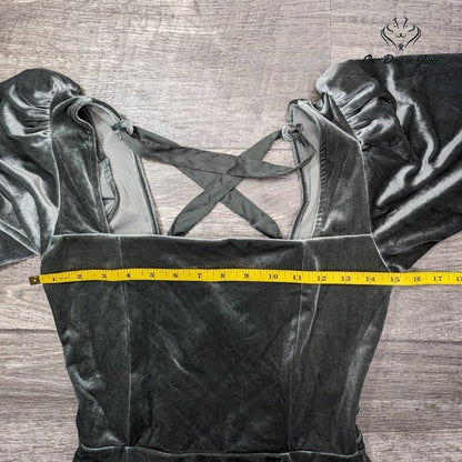 Forever 21 Velour Lace Up Back Maxi Dress Size M