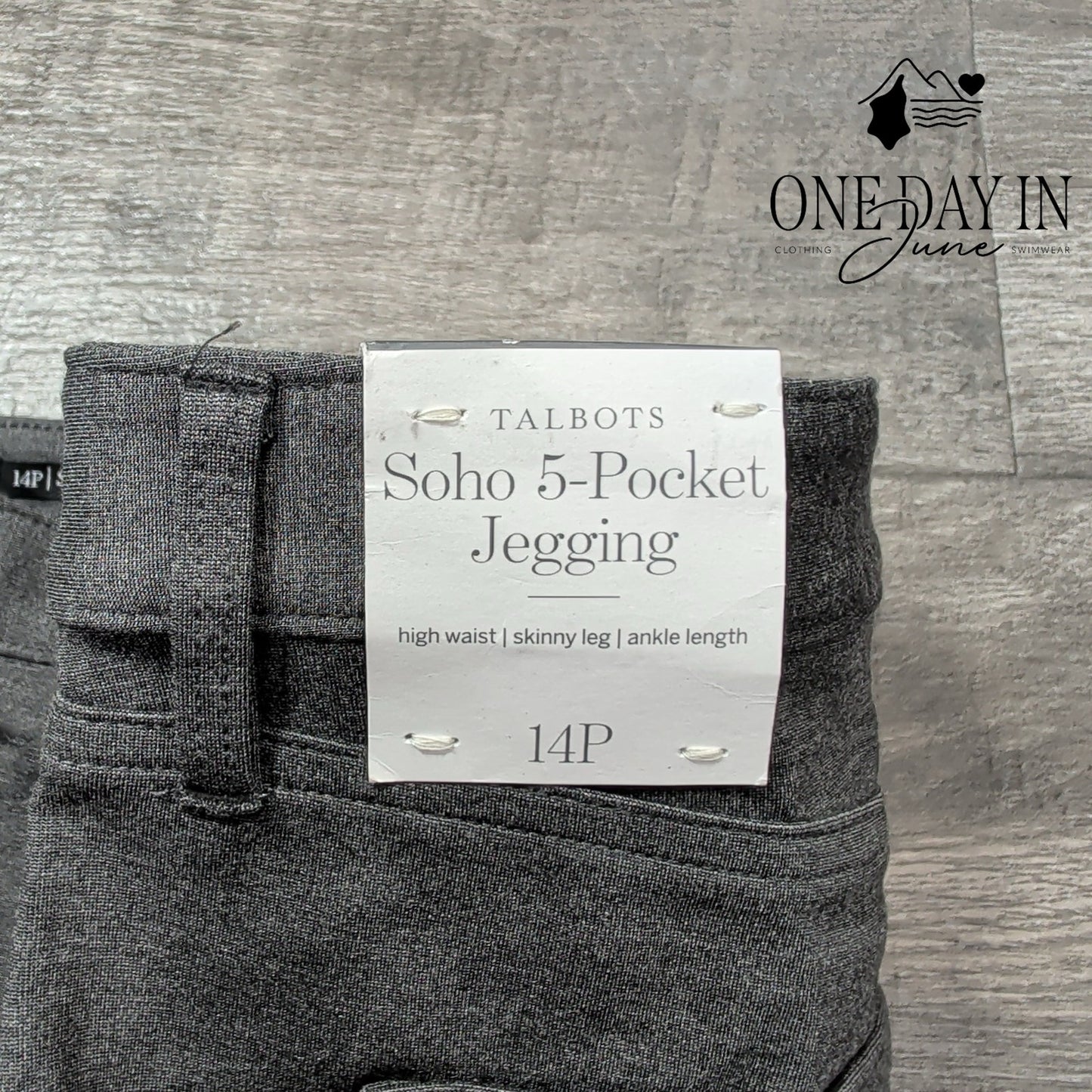 Talbots Soho 5 Pocket Jegging Pants Petite Gray High Rise Skinny NWT Size 14P