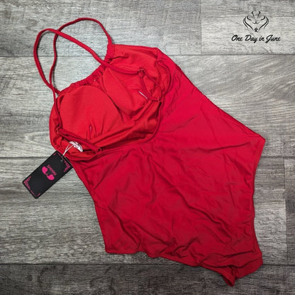 Shekini Cross Strap One Piece Swimsuit Size S