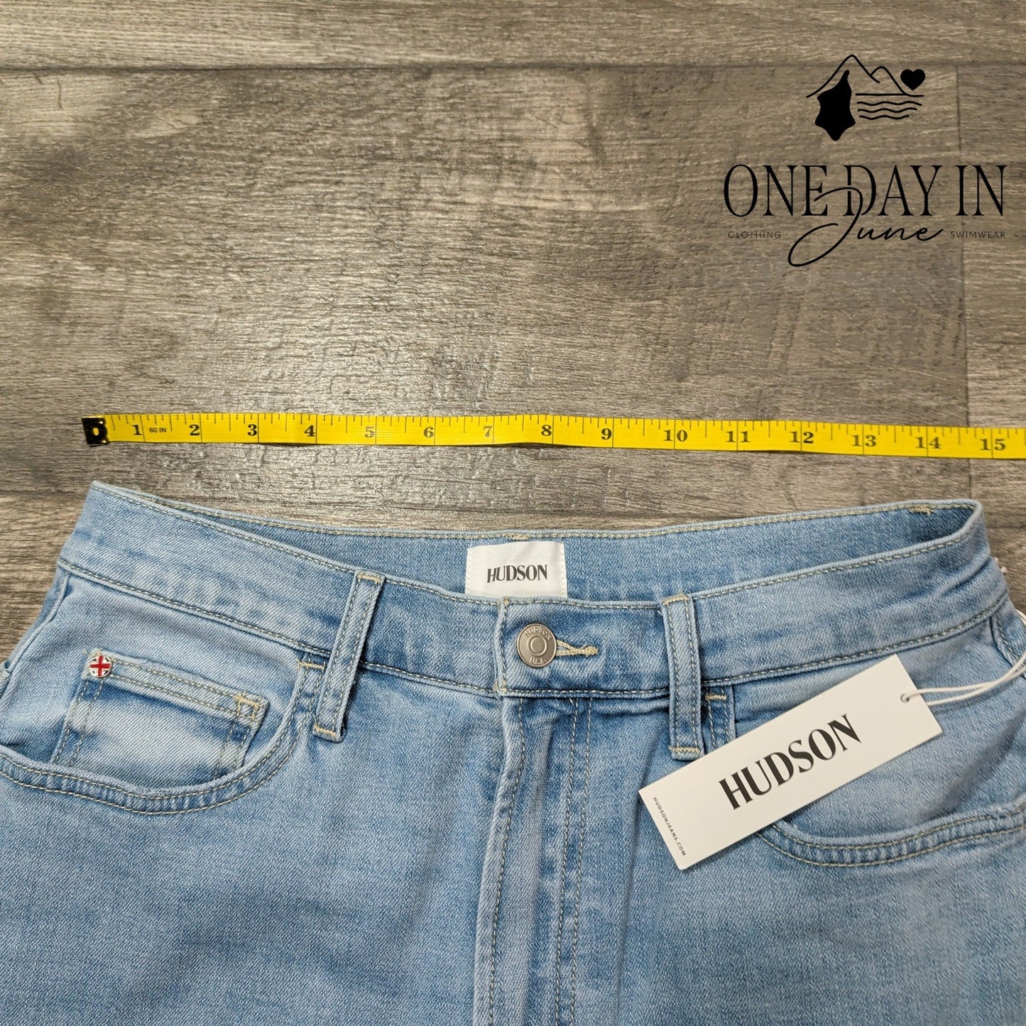 Hudson Jamie High Waist Wide Leg Jeans Light Wash NWT Size 8 (29)