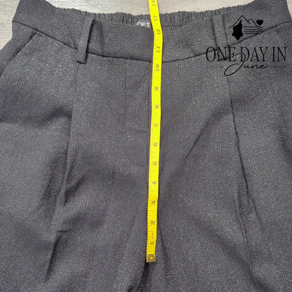 Loft Pull On Metallic Ankle Pants Size M