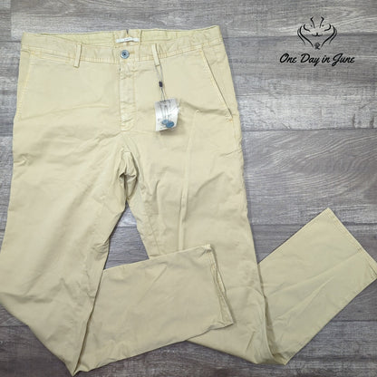 MNG Mango Mens Slim Fit Chino Pants Beige Khaki NWT Size 32
