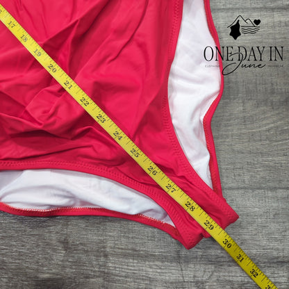 Aleumdr Twist Front Halter One Piece Swimsuit Size M