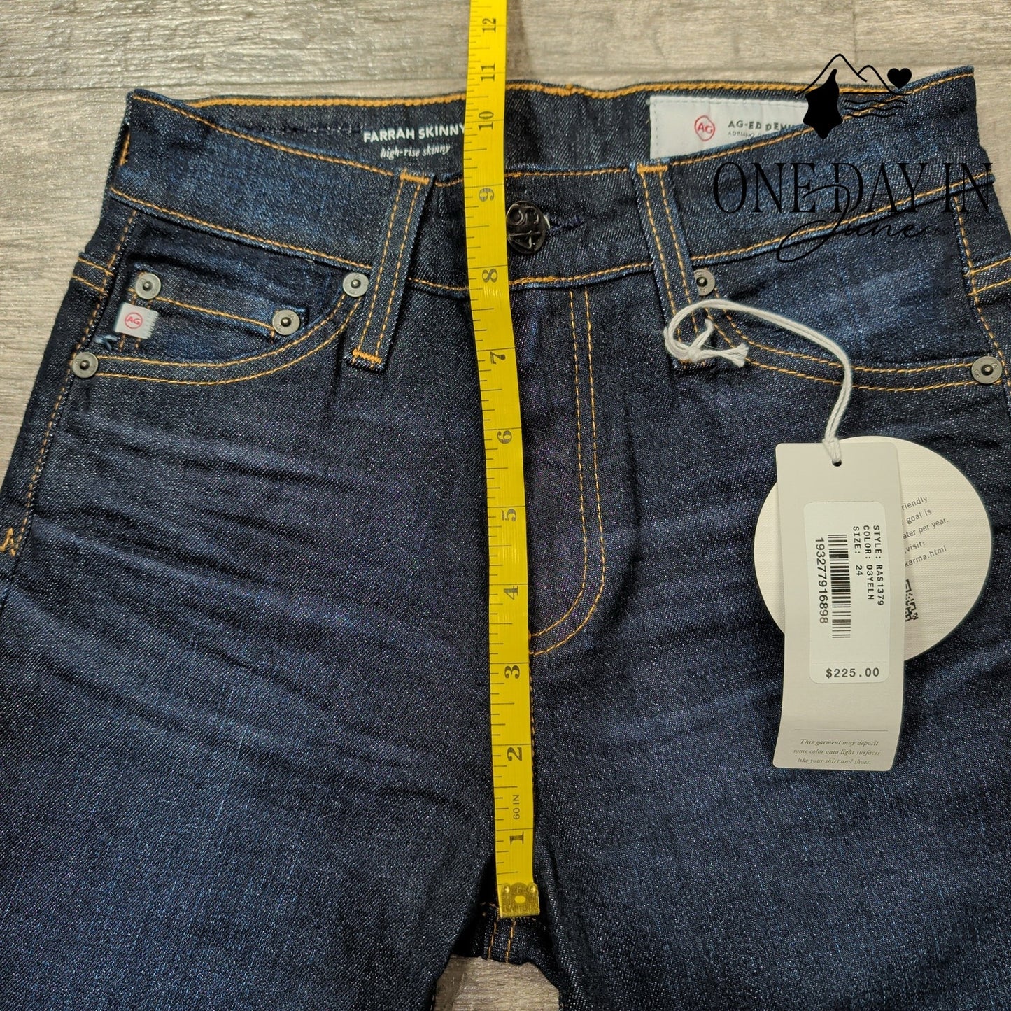 AG Adriano Goldschmied Farrah Skinny Jeans Dark Wash High Rise Denim NWT Size 00