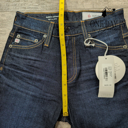 AG Adriano Goldschmied Farrah Skinny Jeans Dark Wash High Rise Denim NWT Size 00