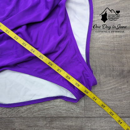 B2Prity Plus Size Cut Out Ruffle Shoulder One Piece Swimsuit Size 2XL