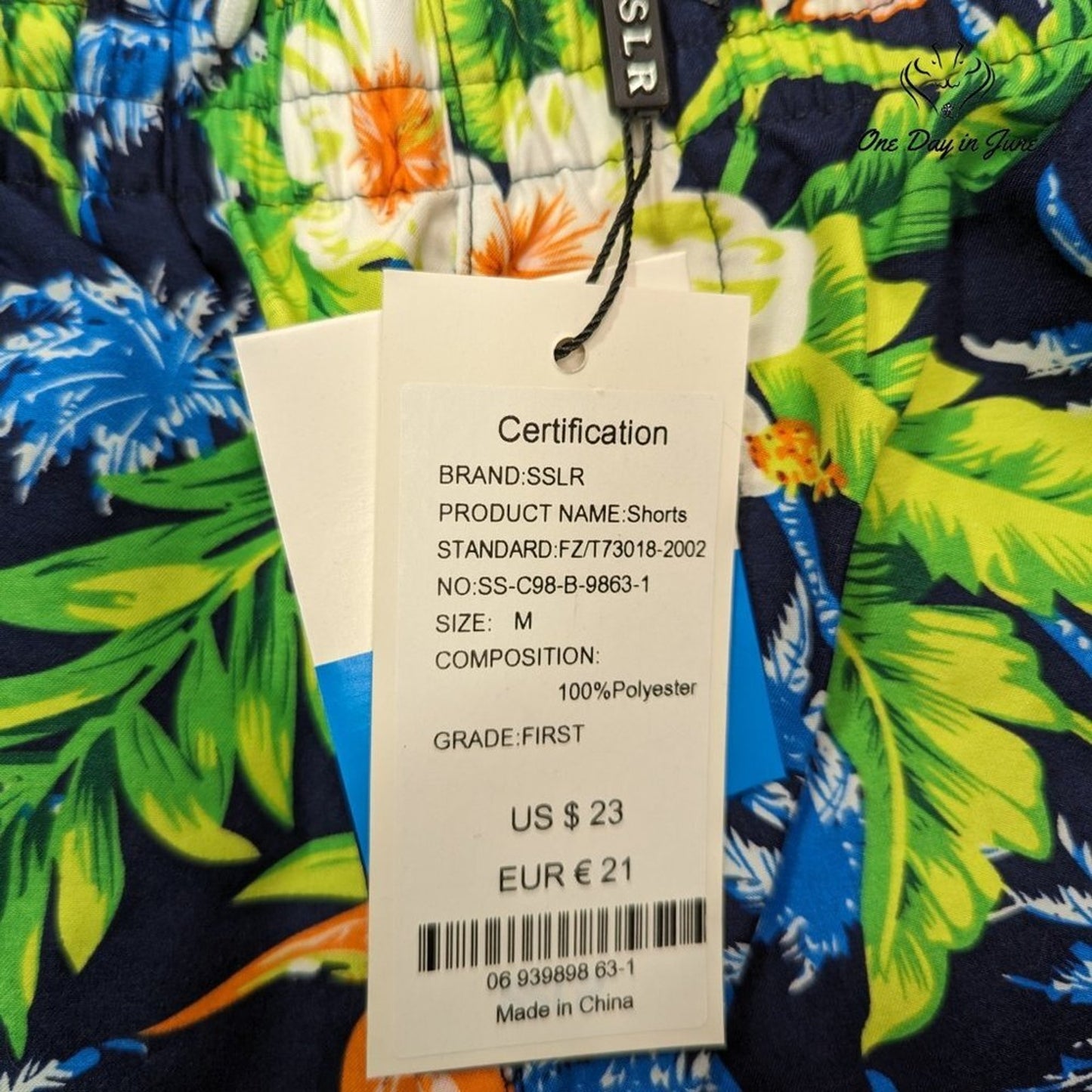 SSLR Tropical Board Shorts Size M