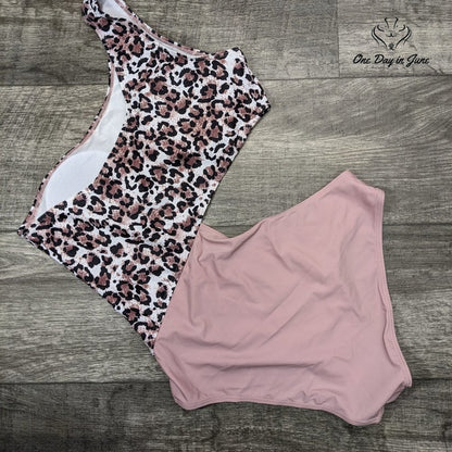 SweatyRocks One Shoulder One Piece Swimsuit Size L