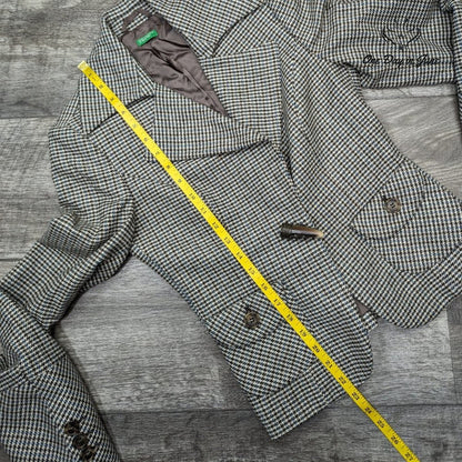 Benetton Vintage Classic Houndstooth Blazer Size 40 (M)