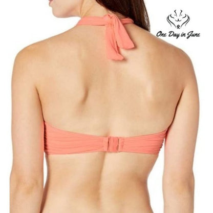 Coco Reef Hook Back Closure Halter Bikini Top Size M
