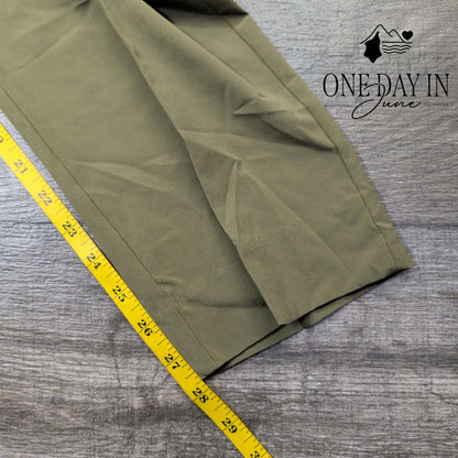 Banana Republic AirStretch High Rise Tapered Pants Olive Green NWT Size L