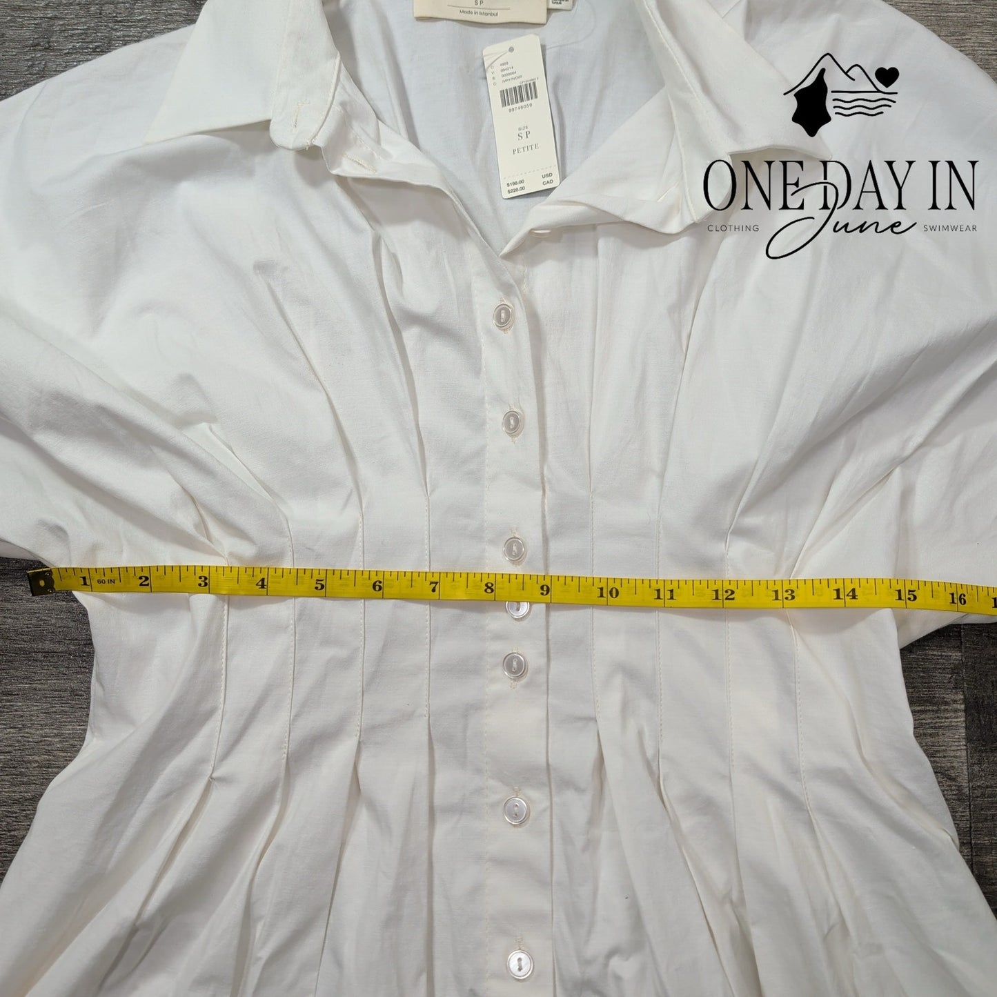Exquise Anthropologie Tobie Shirt Dress Ivory Floral Midi NWT $198 Size SP