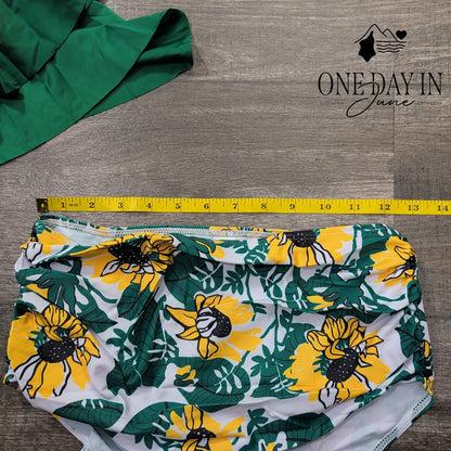 Adisputent High Waist Flounce Bikini Swimsuit Size S