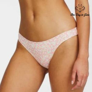 Billabong Ditsy Darling Tropic Bikini Bottom Womens Pink Floral NWT Size L